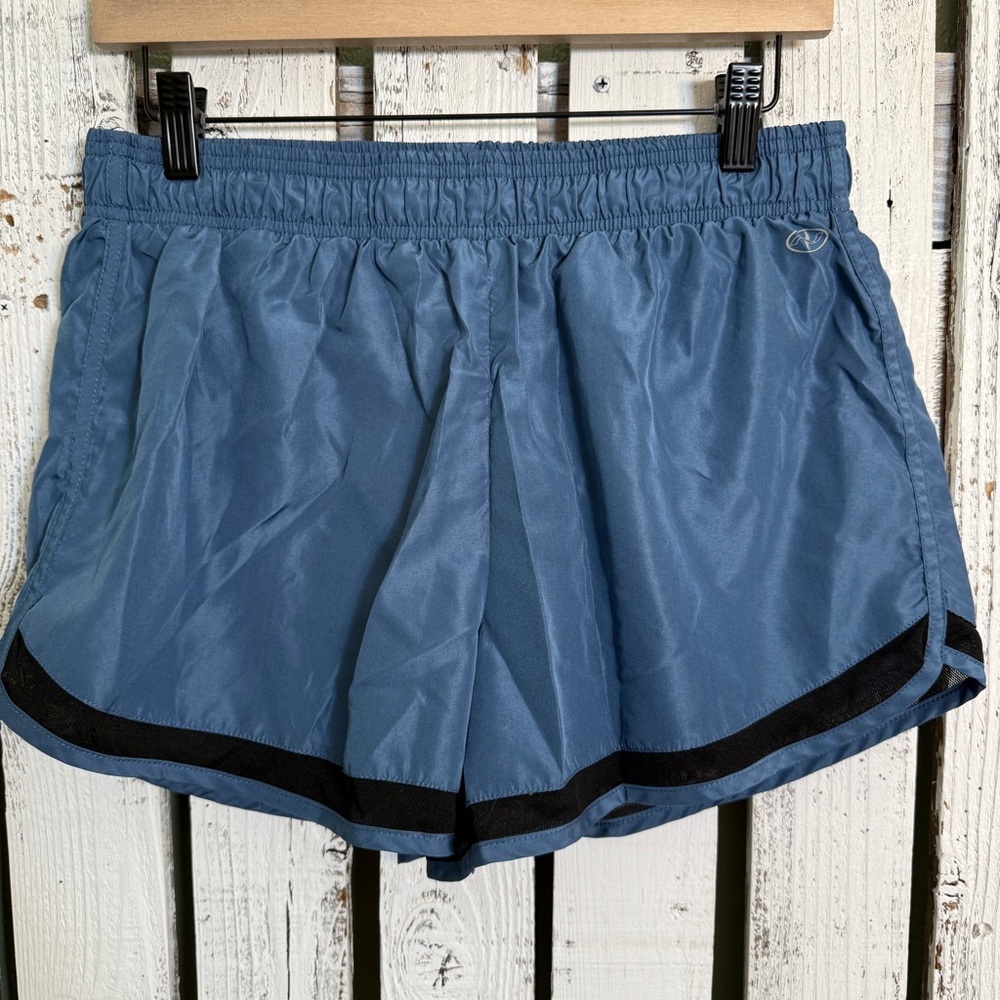 New York Laundry NYL Running‎ Jogging Shorts Women’s Size Large Blue Lined Gym